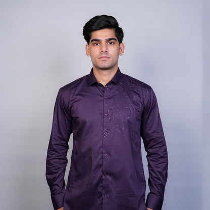 Night Purple Starry Waves Shirt