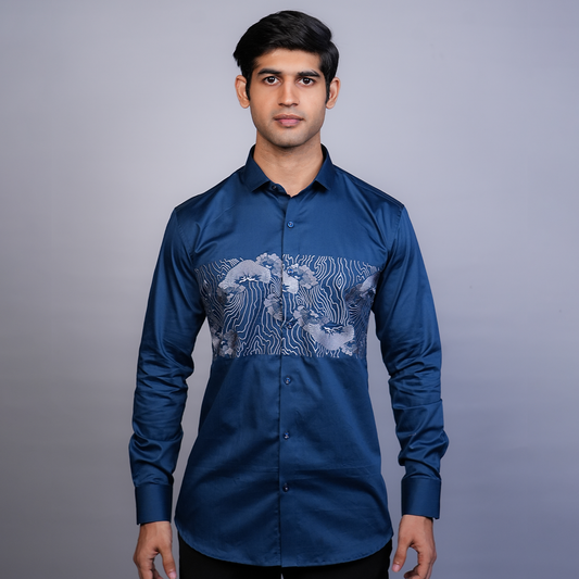 Teal Petal Bloom Shirt