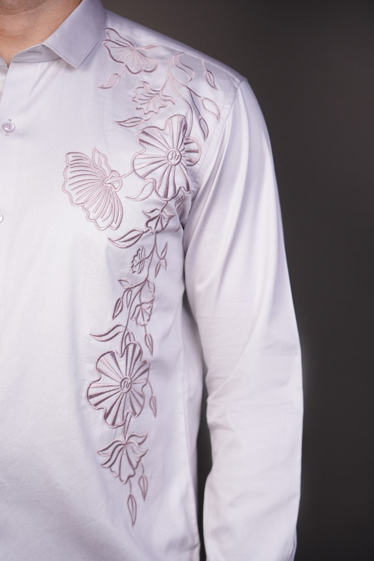 Rose Gold Floral Vines Shirt