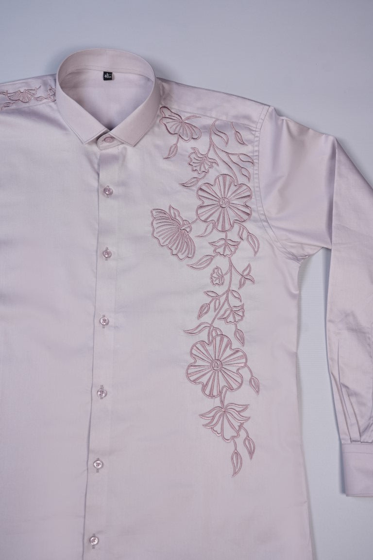 Rose Gold Floral Vines Shirt