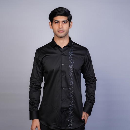 Jet Black Starry Eden Shirt