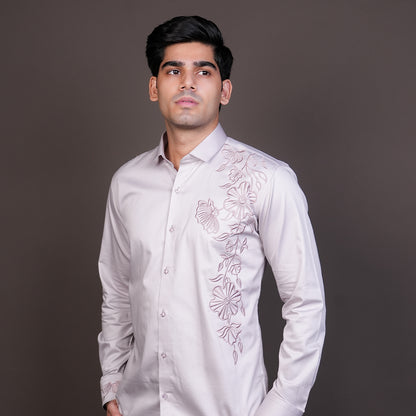 Rose Gold Floral Vines Shirt
