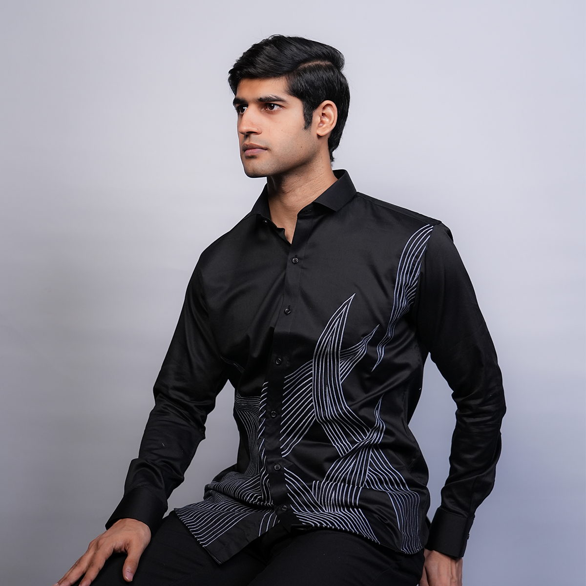 Jet Black Garden Gala Shirt