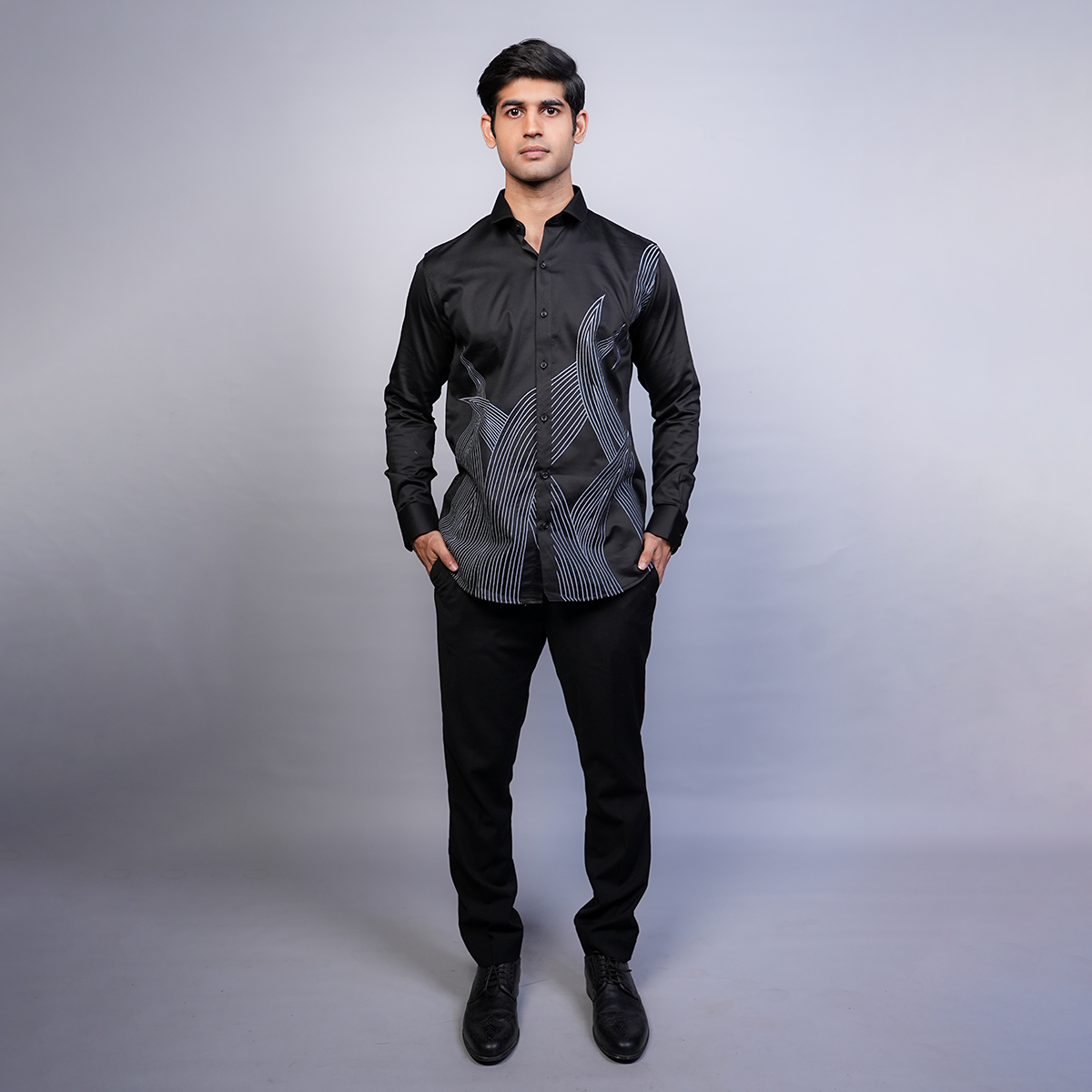 Jet Black Garden Gala Shirt