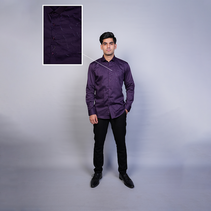Night Purple Starry Waves Shirt