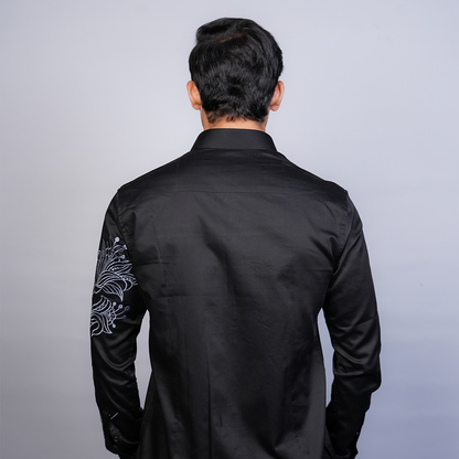 Jet Black Lily Bouquet Shirt
