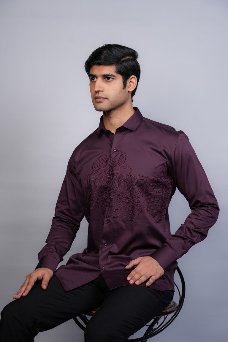 Wine Meadow Bloom Shirt
